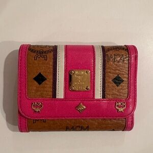 Pink and Tan MCM wallet